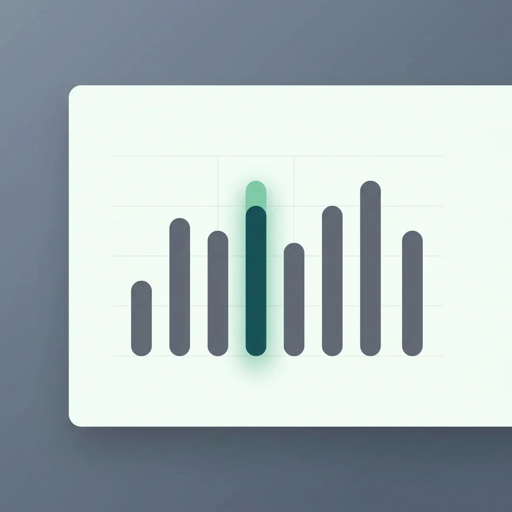 Stylized bar chart tracing spend with detailed segments for accounts, services, and regions.