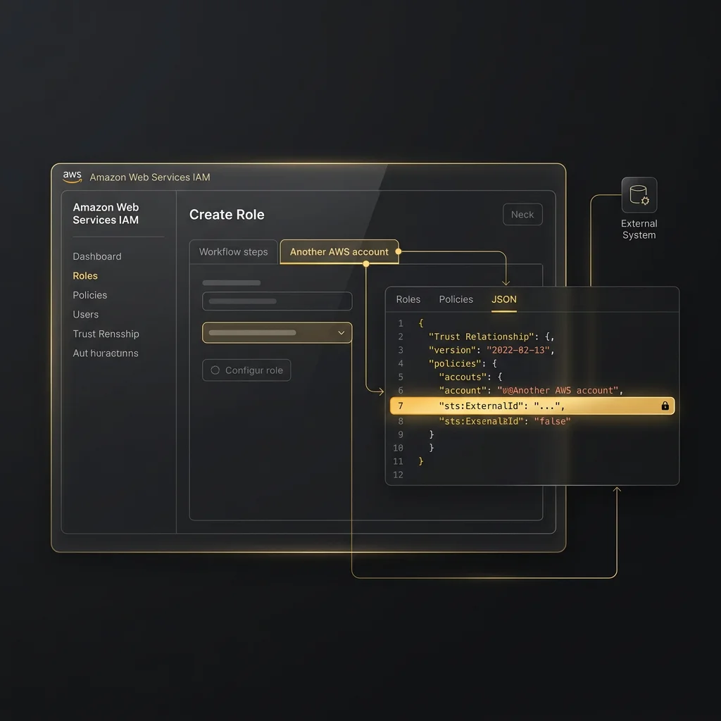 AWS IAM Trust Role setup screen layout